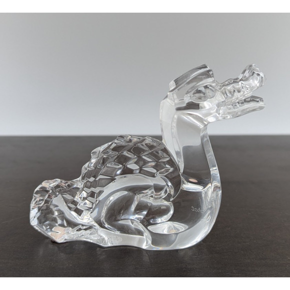 Baccarat France Crystal Dragon Sculpture Figurine Paperweight 4" H - Gift Idea - Picture 5 of 13